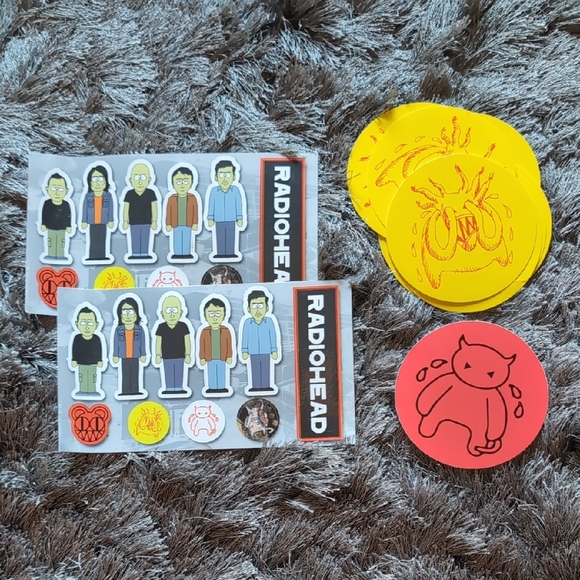 Radiohead South Park & Amnesiac Stickers Set - Picture 1 of 5